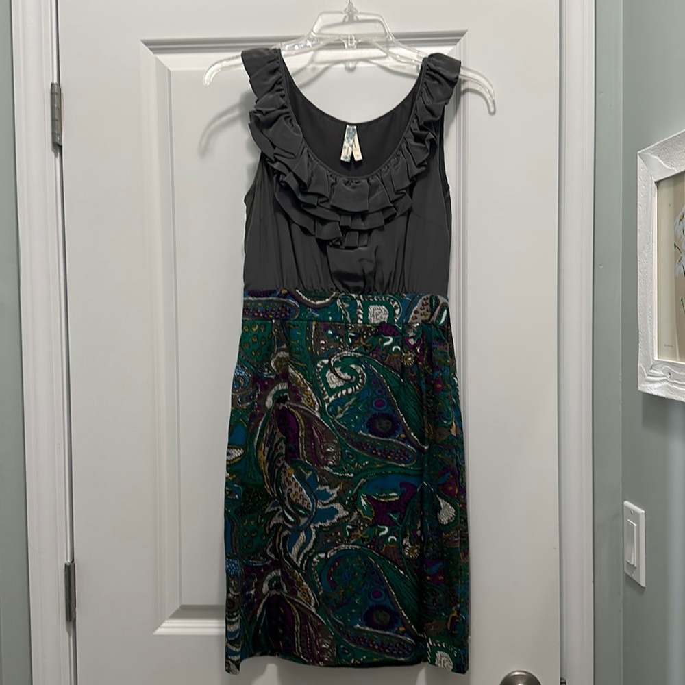 Sleeveless colorful Anthropologie dress